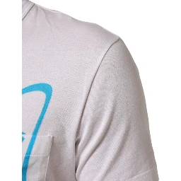 White Graphic Print Cotton Crew Neck T-shirt