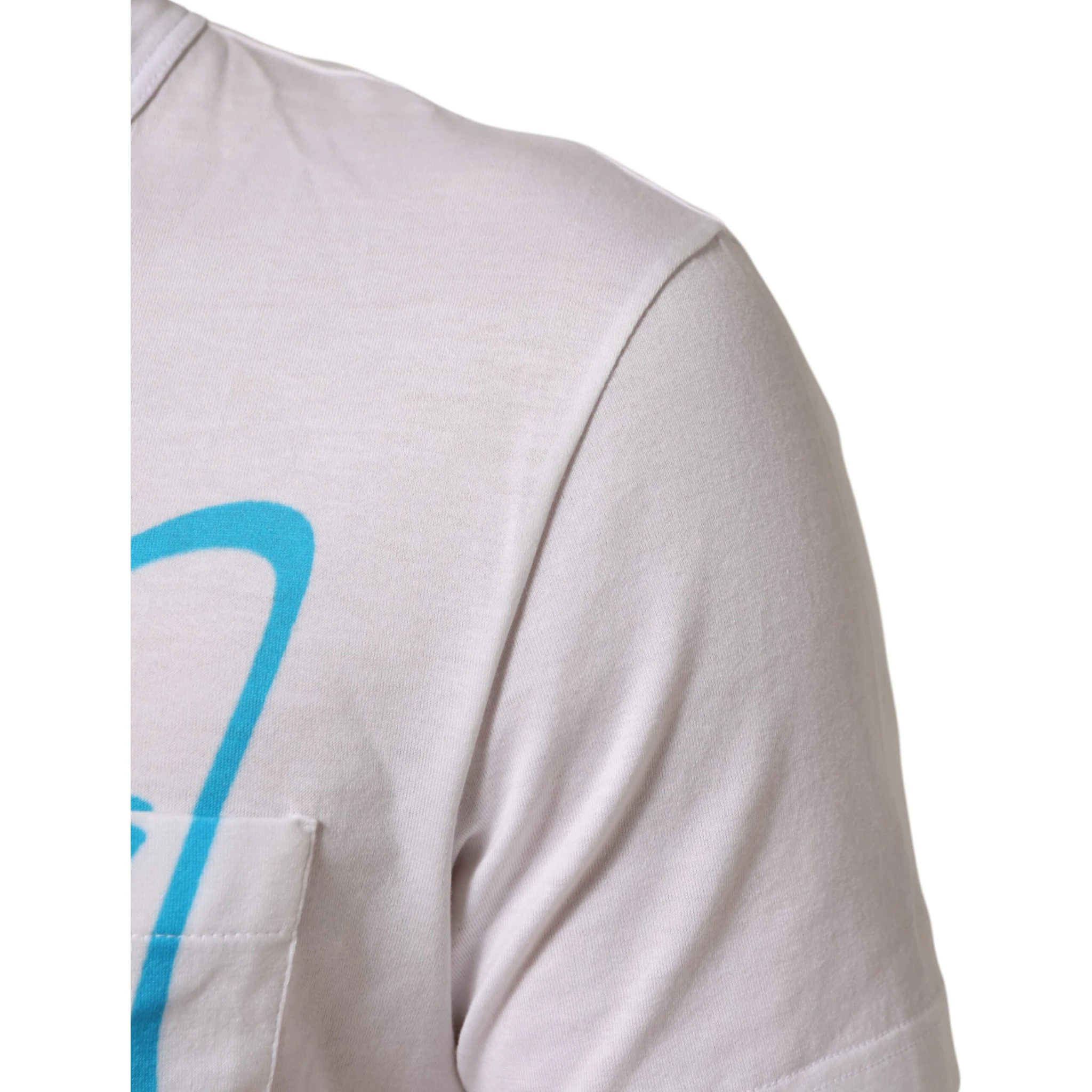 White Graphic Print Cotton Crew Neck T-shirt
