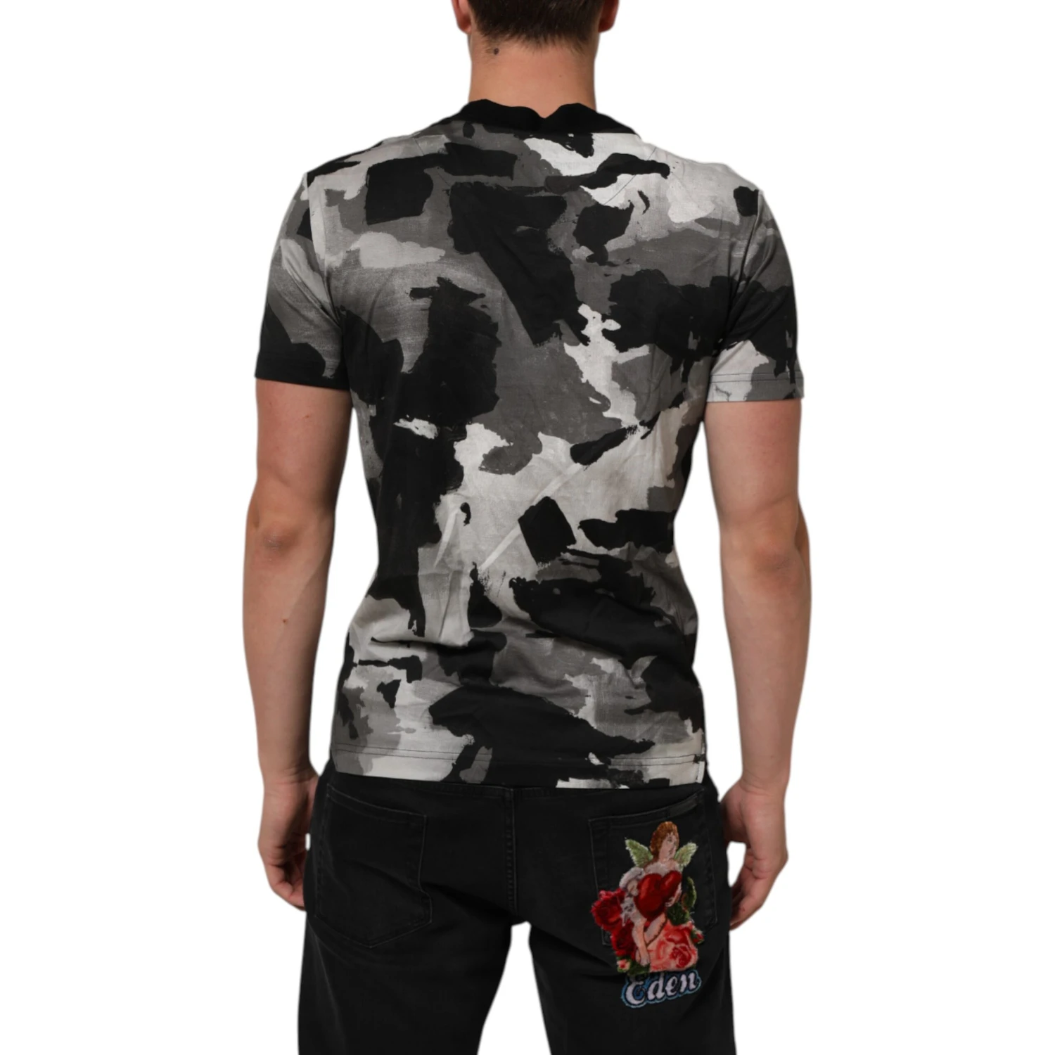 Multicolor Camouflage Men Short Sleeves T-shirt