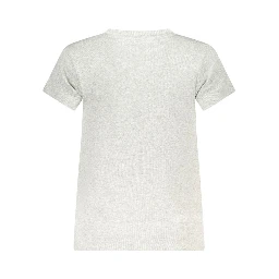Gray Cotton Women T-Shirt