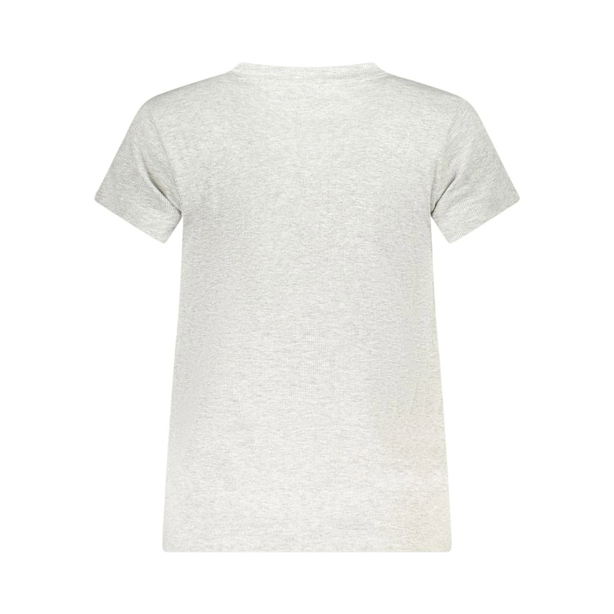 Gray Cotton Women T-Shirt