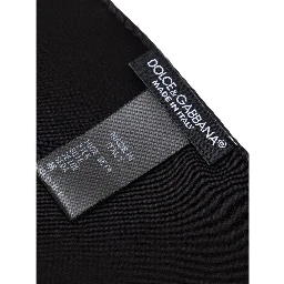 Black Silk Pocket Square