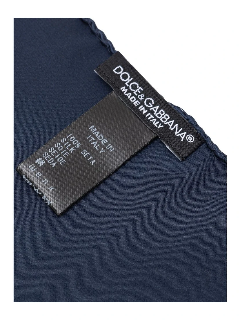 Blue Silk Pocket Square