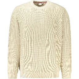 Beige Cotton Men Sweater