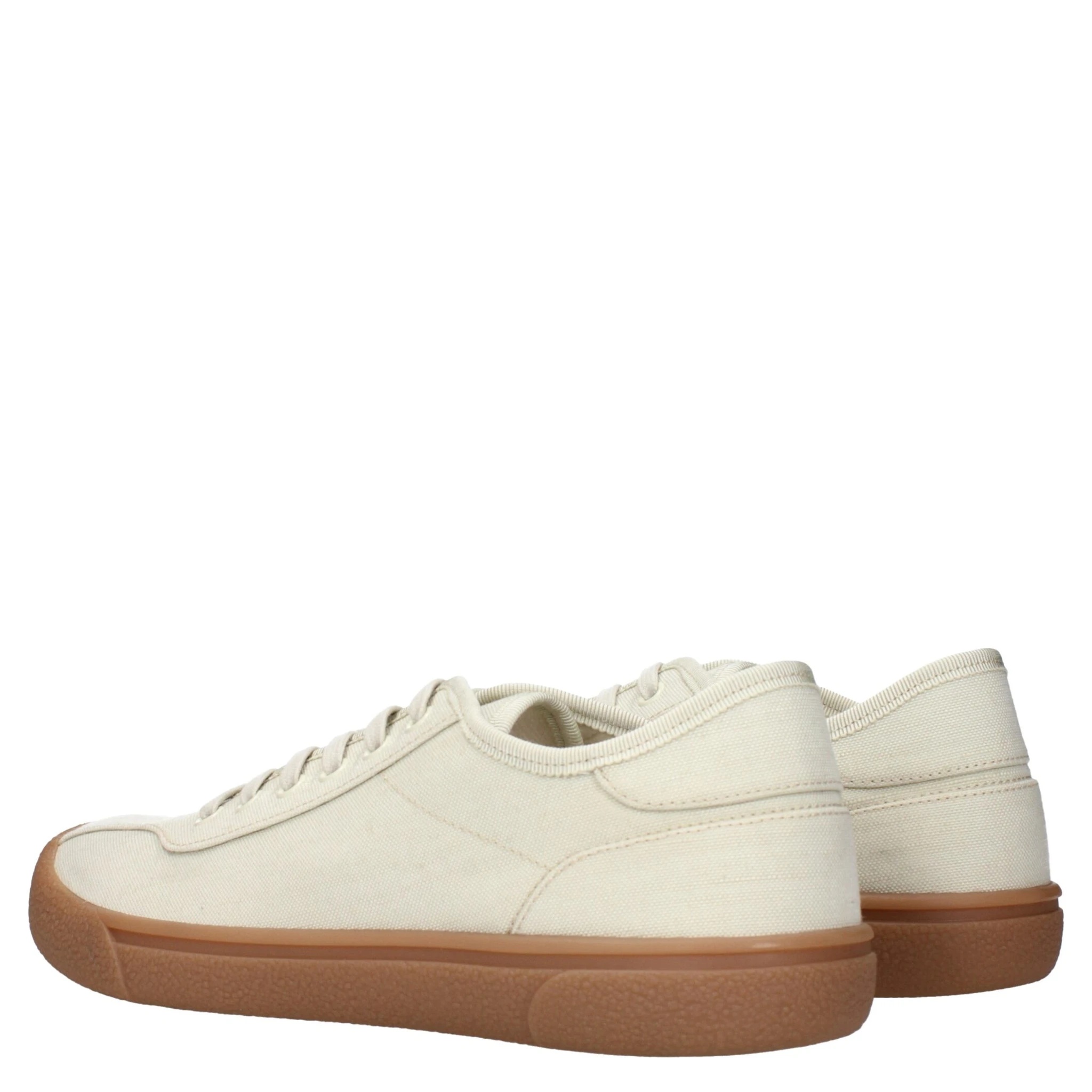 Beige Fabric Sneakers