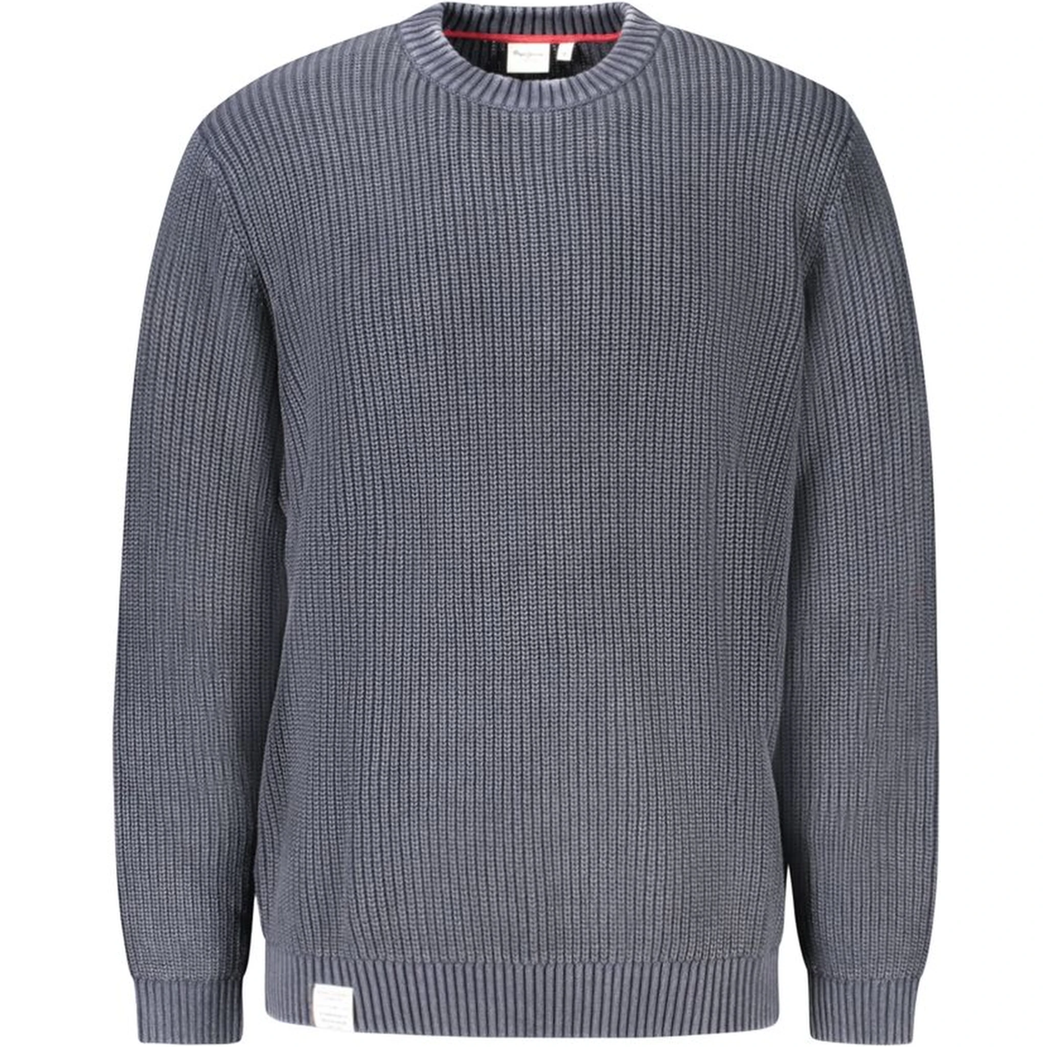 Blue Cotton Men Sweater