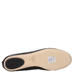 Black Leather Ballet Flats