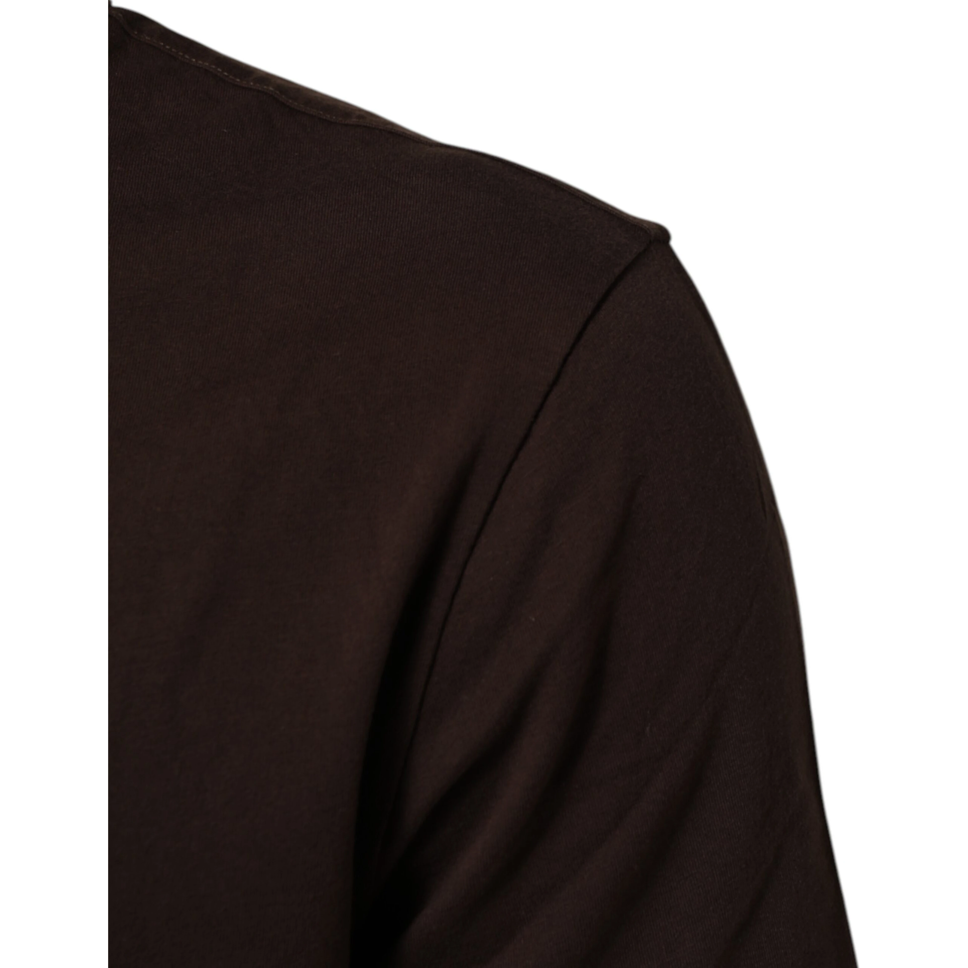 Brown Coin Laurel Print Men Crew Neck T-shirt