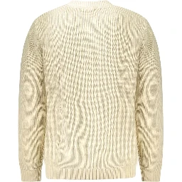 Beige Cotton Men Sweater