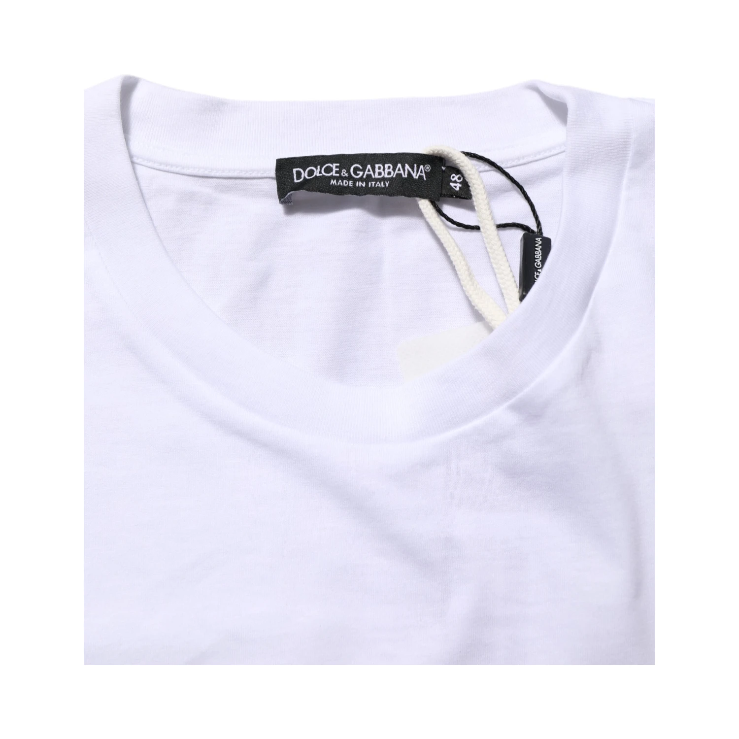 White Graphic Print Cotton Crew Neck T-shirt