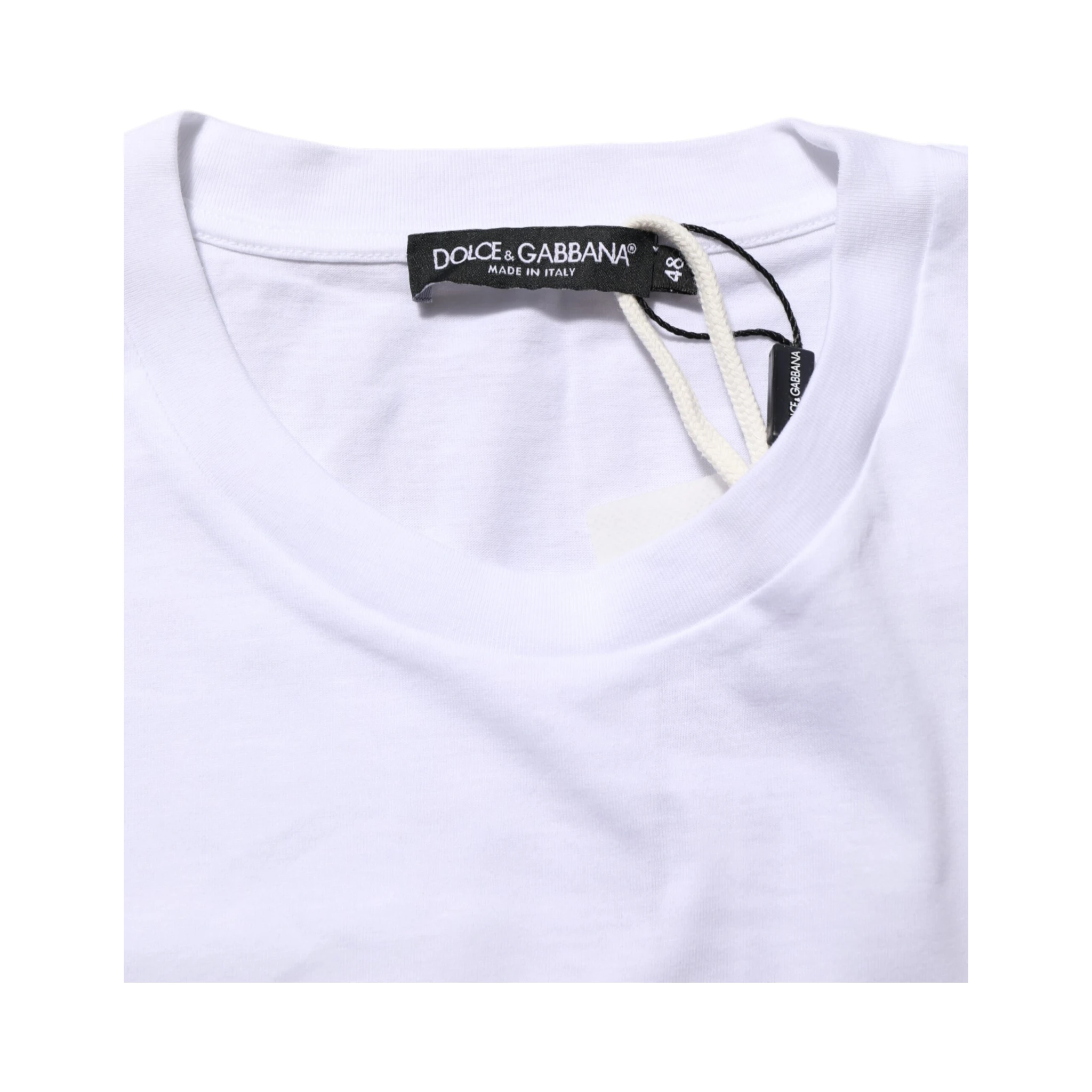 White Graphic Print Cotton Crew Neck T-shirt