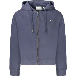 Blue Cotton Women Sweater