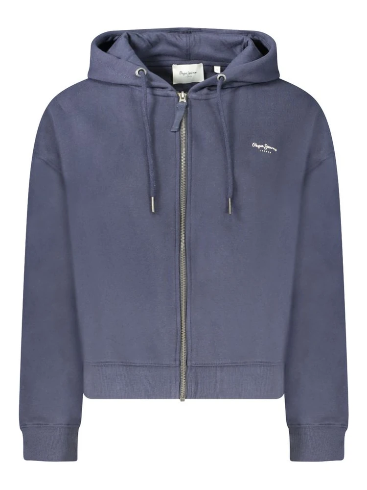 Blue Cotton Women Sweater