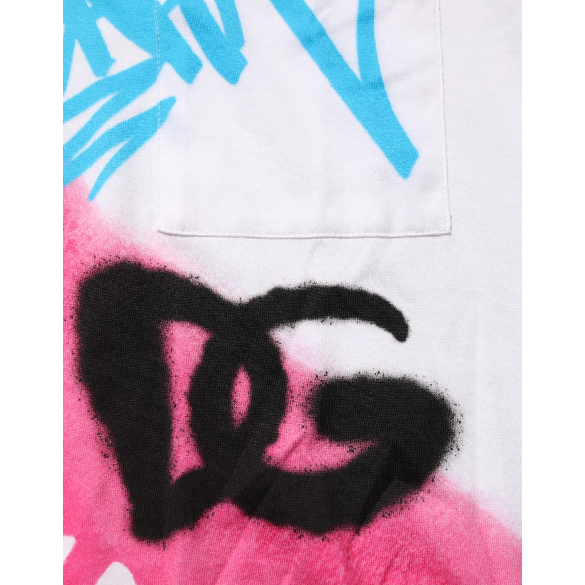White Graphic Print Cotton Crew Neck T-shirt