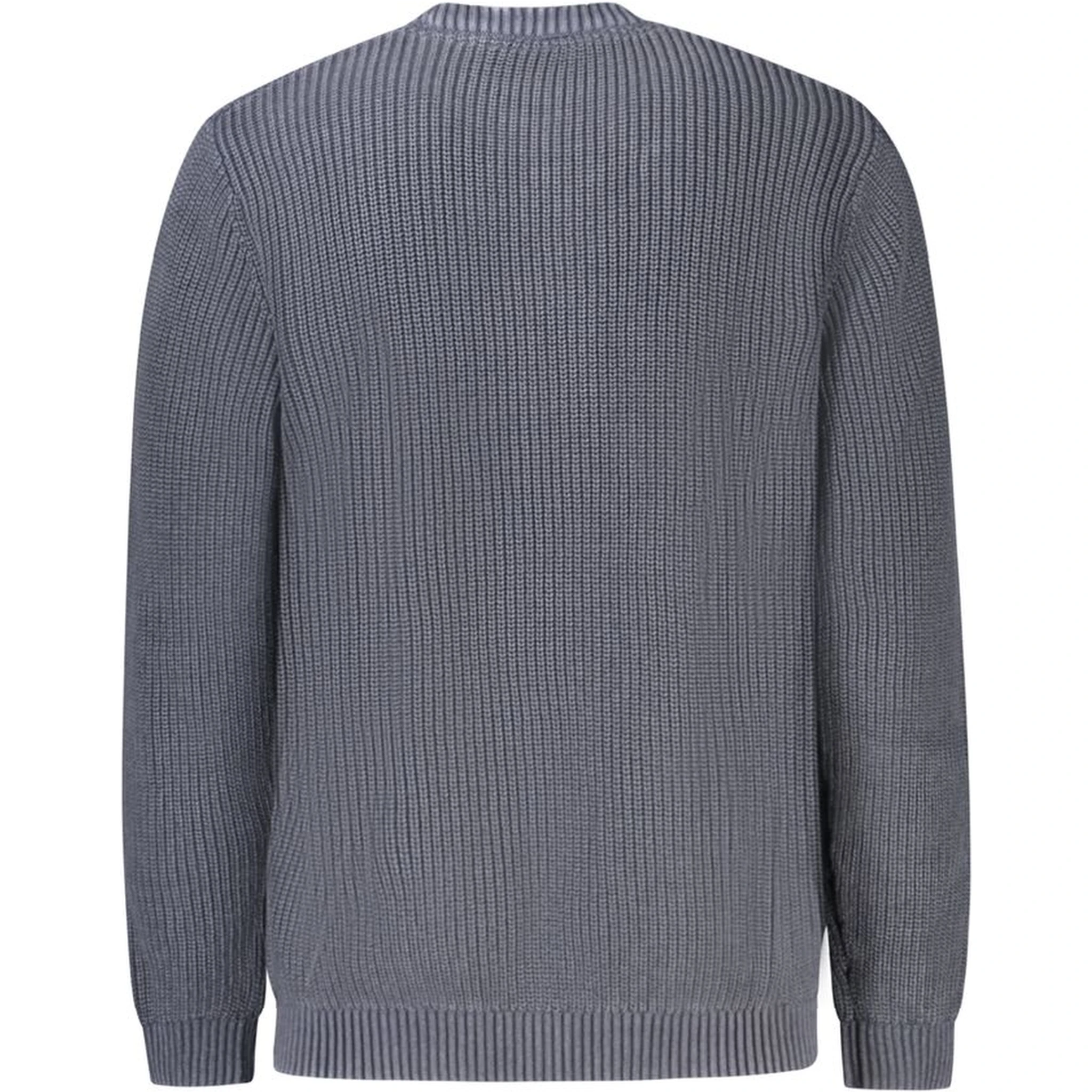 Blue Cotton Men Sweater