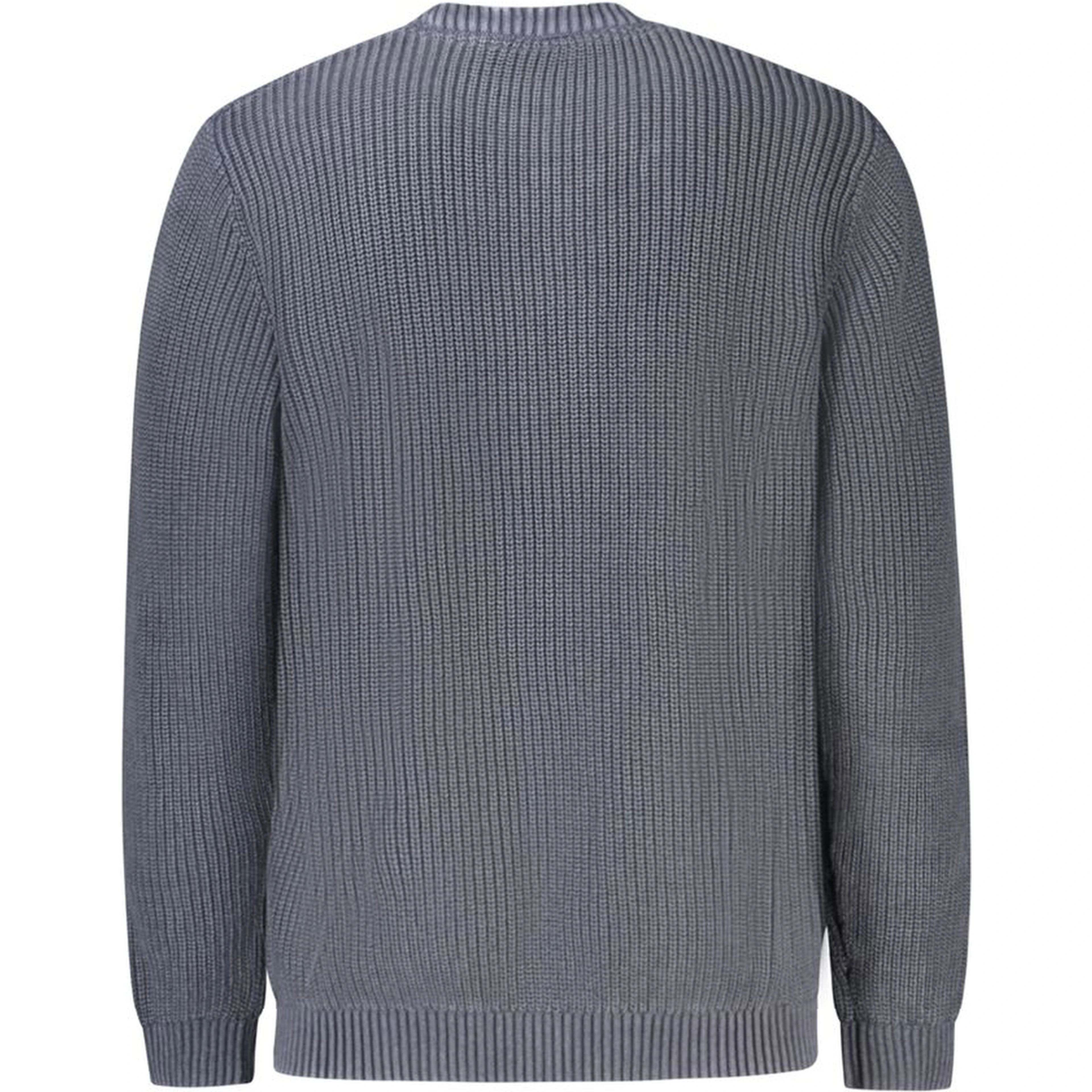 Blue Cotton Men Sweater