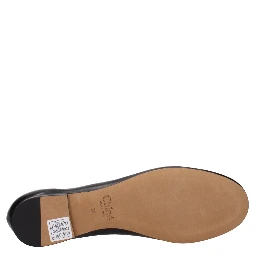 Black Leather Ballet Flats