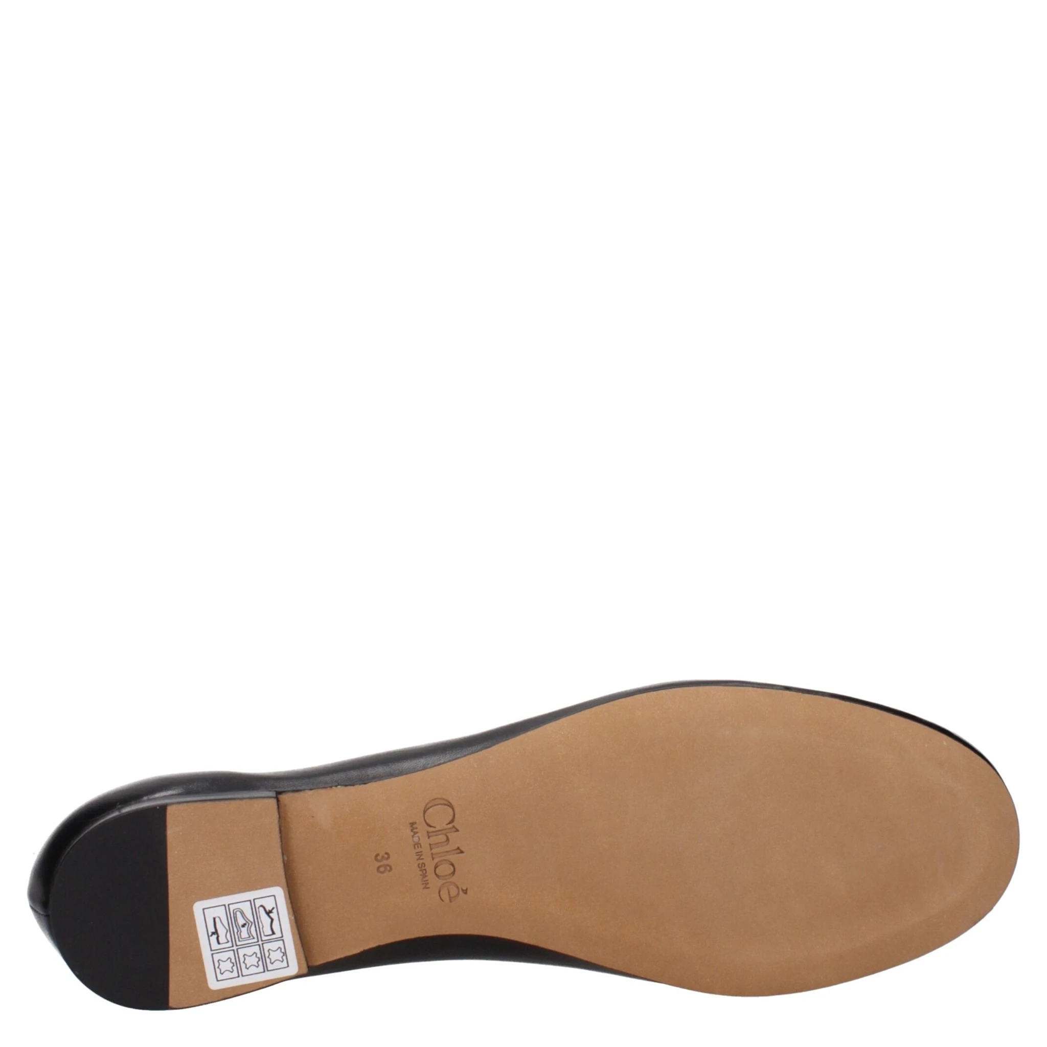 Black Leather Ballet Flats