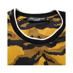 Multicolor Leopard Palm Leaf Men Crew Neck T-shirt