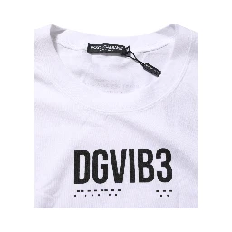 White Cotton Sleeveless Printed Tank T-shirt