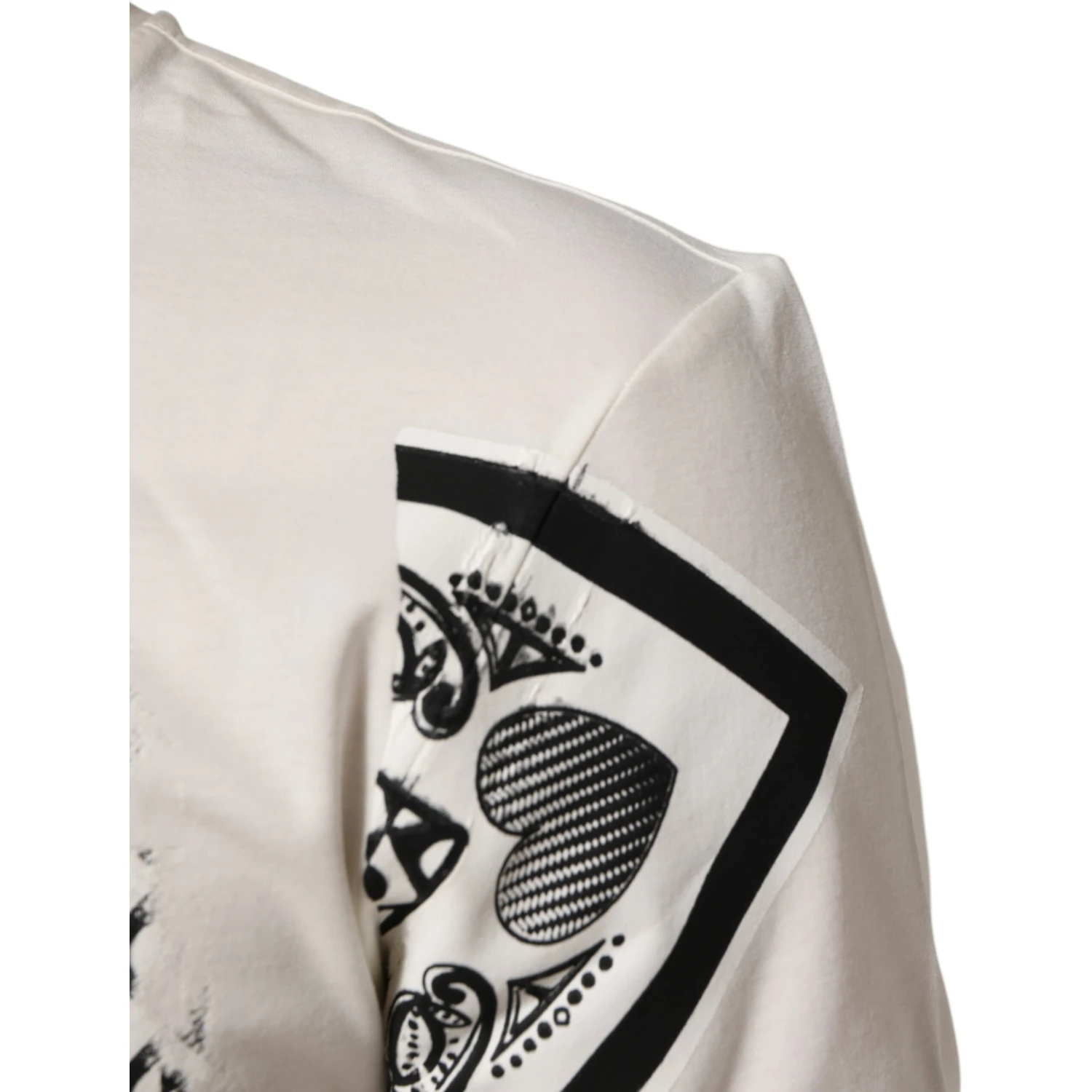 White Cotton Logo Bandana Print Men T-shirt