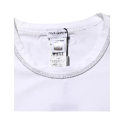 White Cotton Round Neck Men Underwear T-shirt