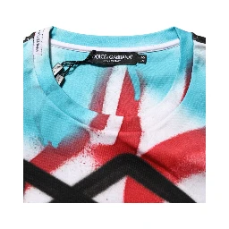 White Graffiti Crew Neck Short Sleeves T-shirt