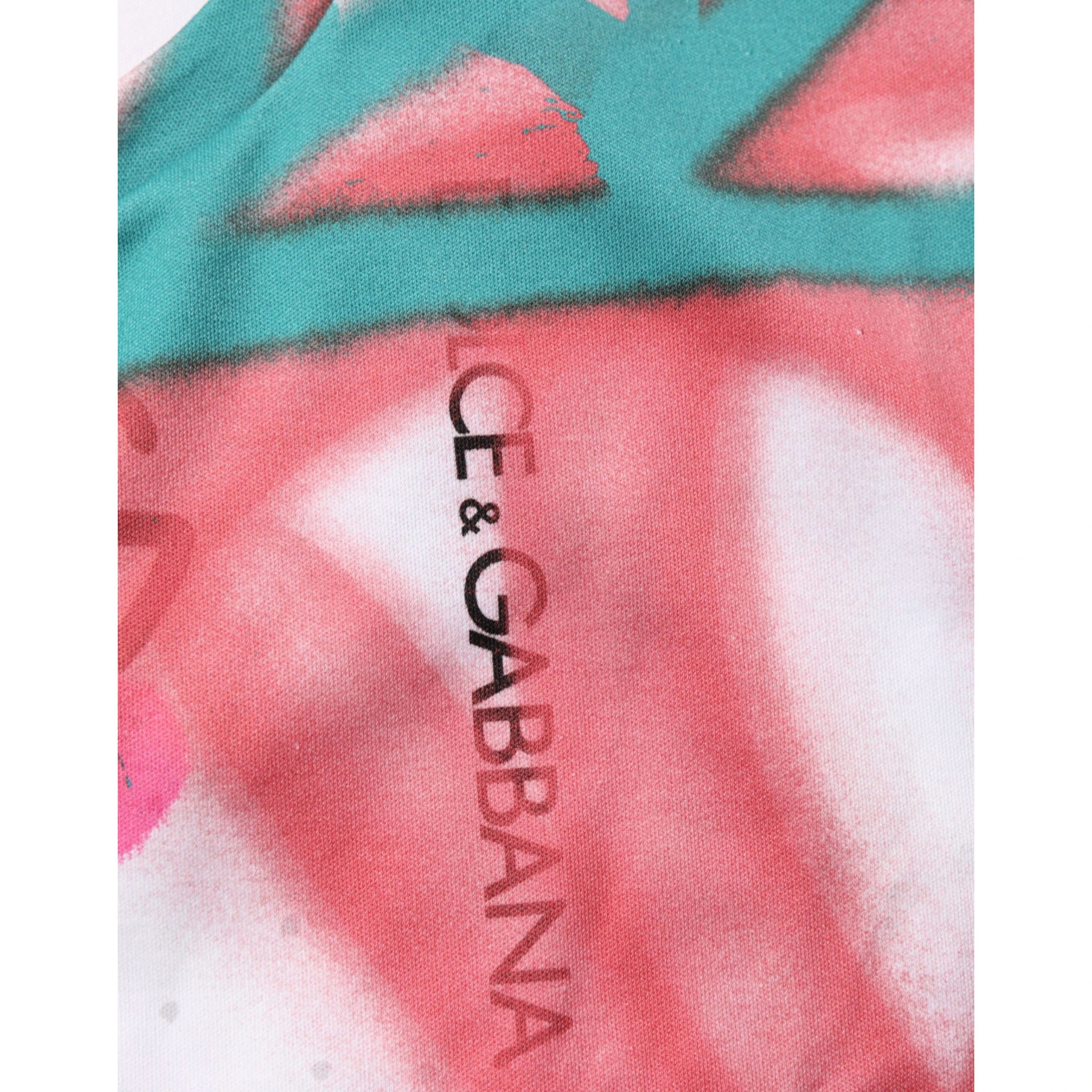 White Graffiti Crew Neck Short Sleeves T-shirt