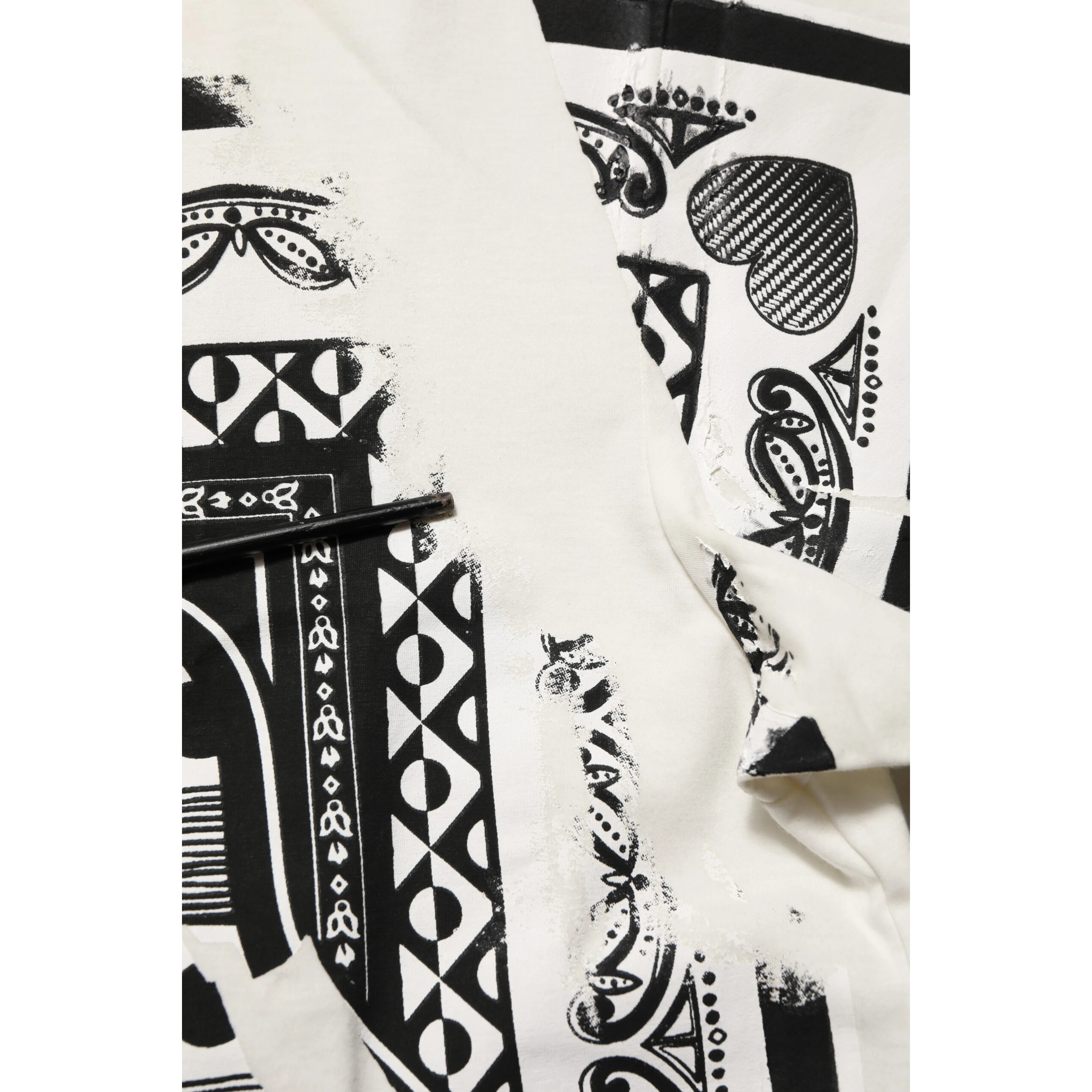 White Cotton Logo Bandana Print Men T-shirt