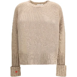 Beige Merino Wool Sweatshirt