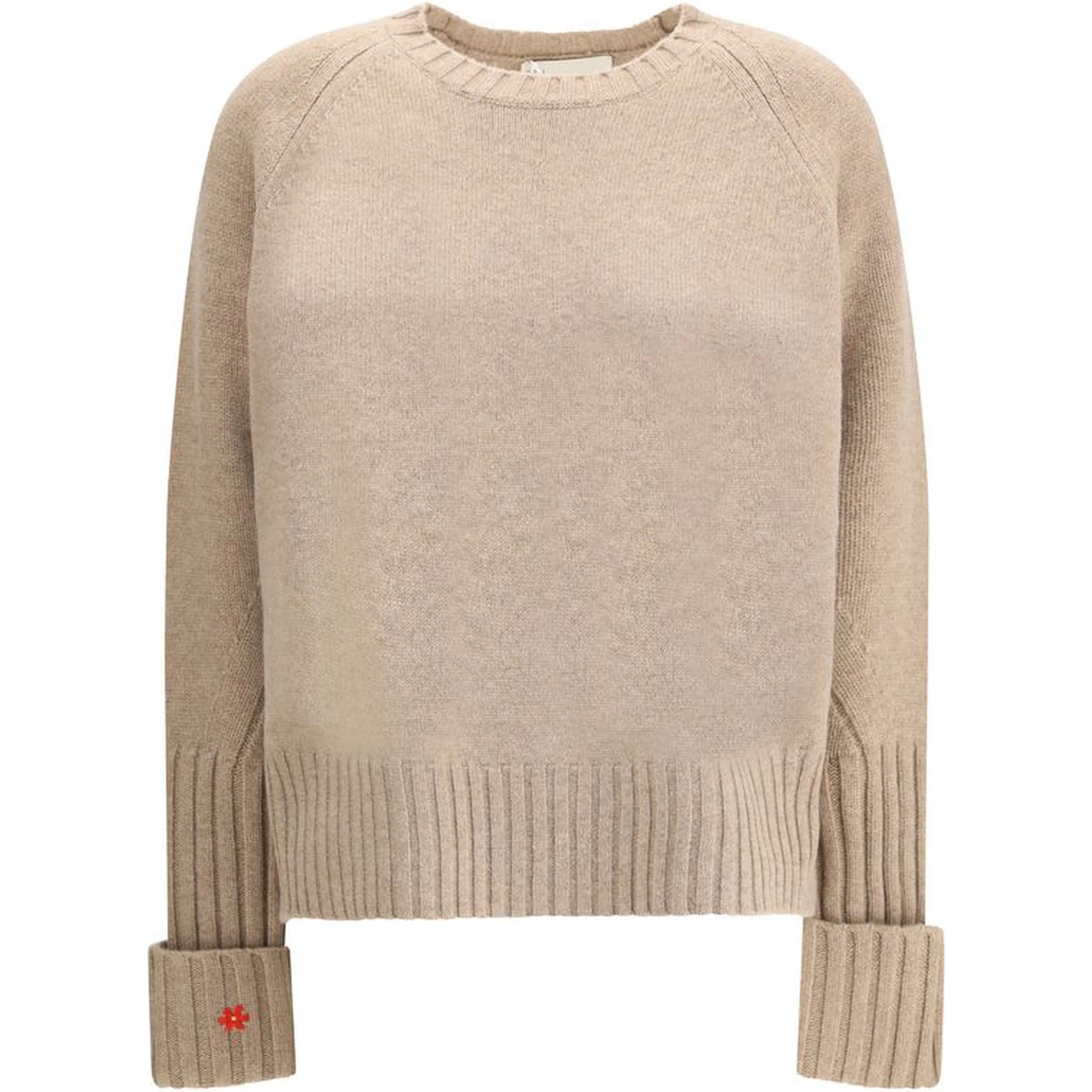 Beige Merino Wool Sweatshirt