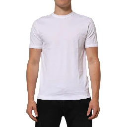 White Goodluck 2021 Cotton Crew Neck  T-shirt