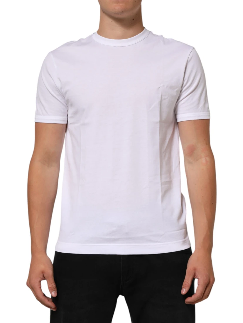 White Goodluck 2021 Cotton Crew Neck  T-shirt