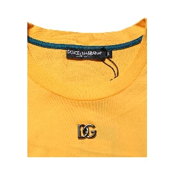 Yellow Secret Graden Floral Cotton CrewNeck T-shirt