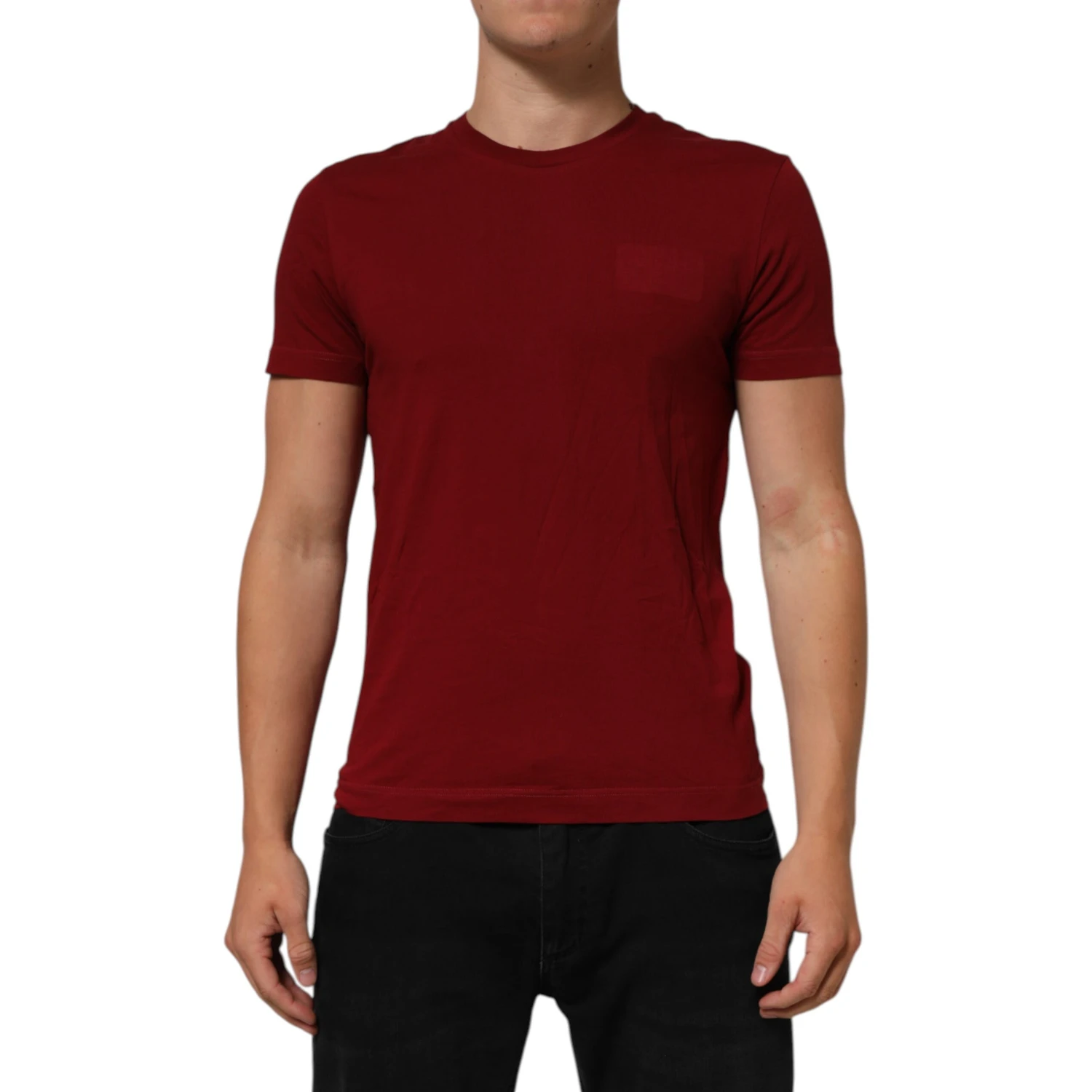 Maroon Logo Crew Neck Short Sleeve T-shirt