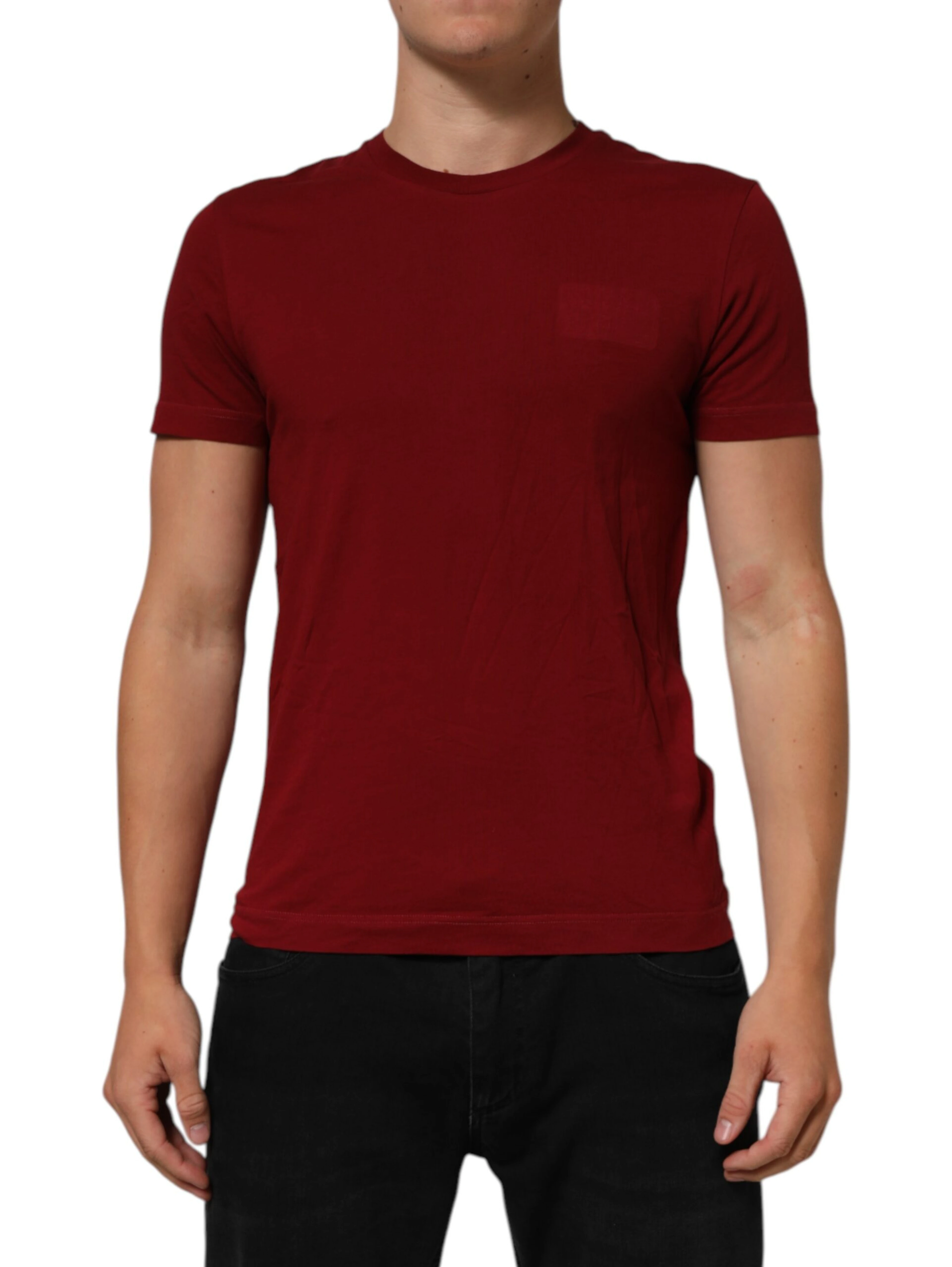 Maroon Logo Crew Neck Short Sleeve T-shirt
