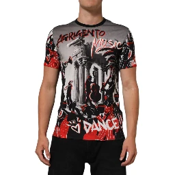 Multicolor Agrigento Dance Jazz Music Print T-shirt