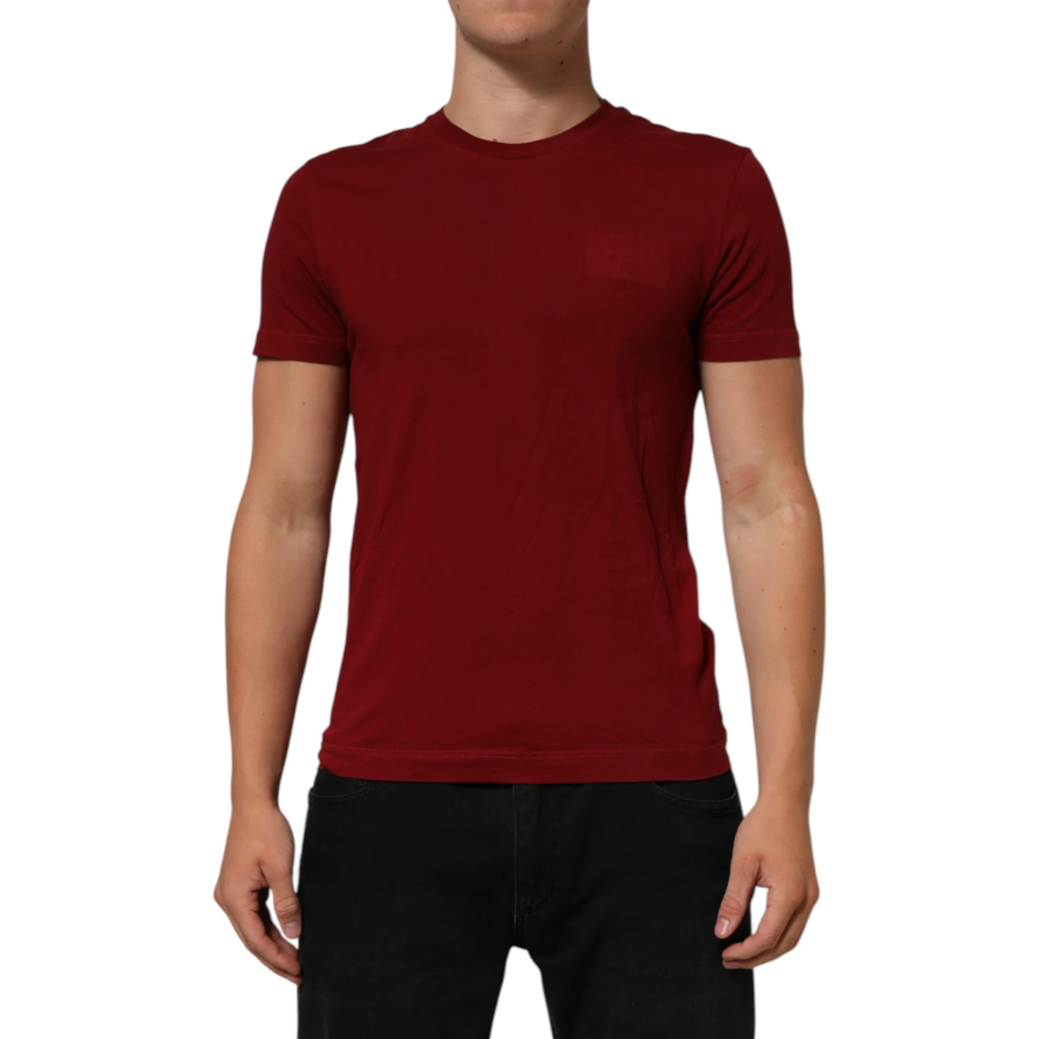 Maroon Logo Crew Neck Short Sleeve T-shirt