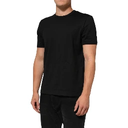 Black Goodluck 2021 Cotton Crew Neck T-shirt