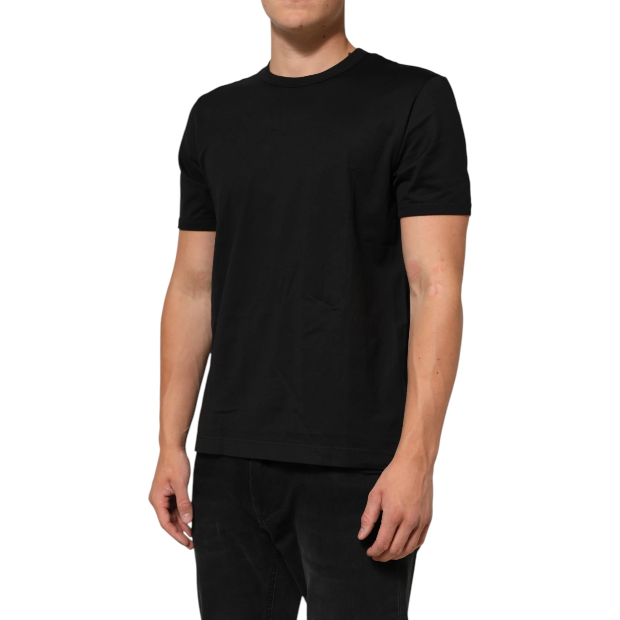 Black Goodluck 2021 Cotton Crew Neck T-shirt