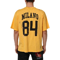 Yellow Secret Graden Floral Cotton Crew Neck T-shirt