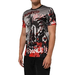 Multicolor Agrigento Dance Jazz Music Print T-shirt