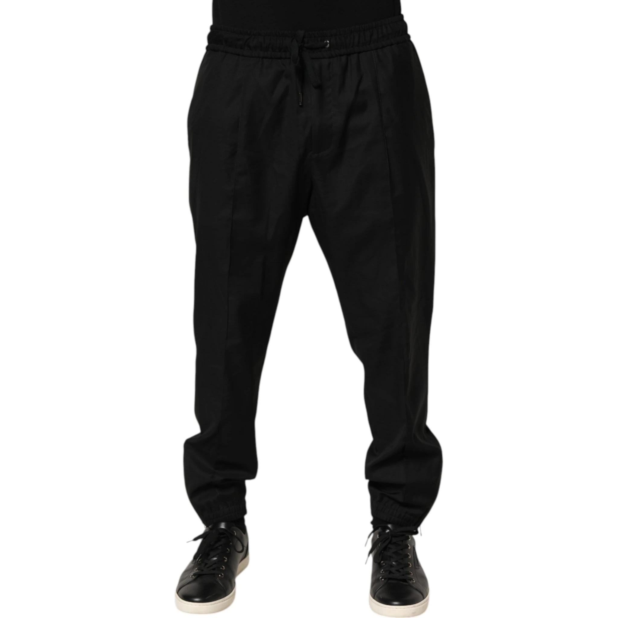 Black Drawstring Men Jogger Sweatpants Pants