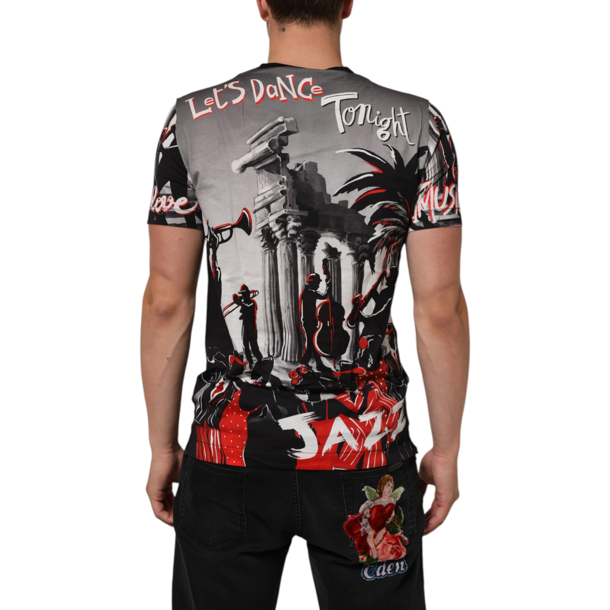Multicolor Agrigento Dance Jazz Music Print T-shirt