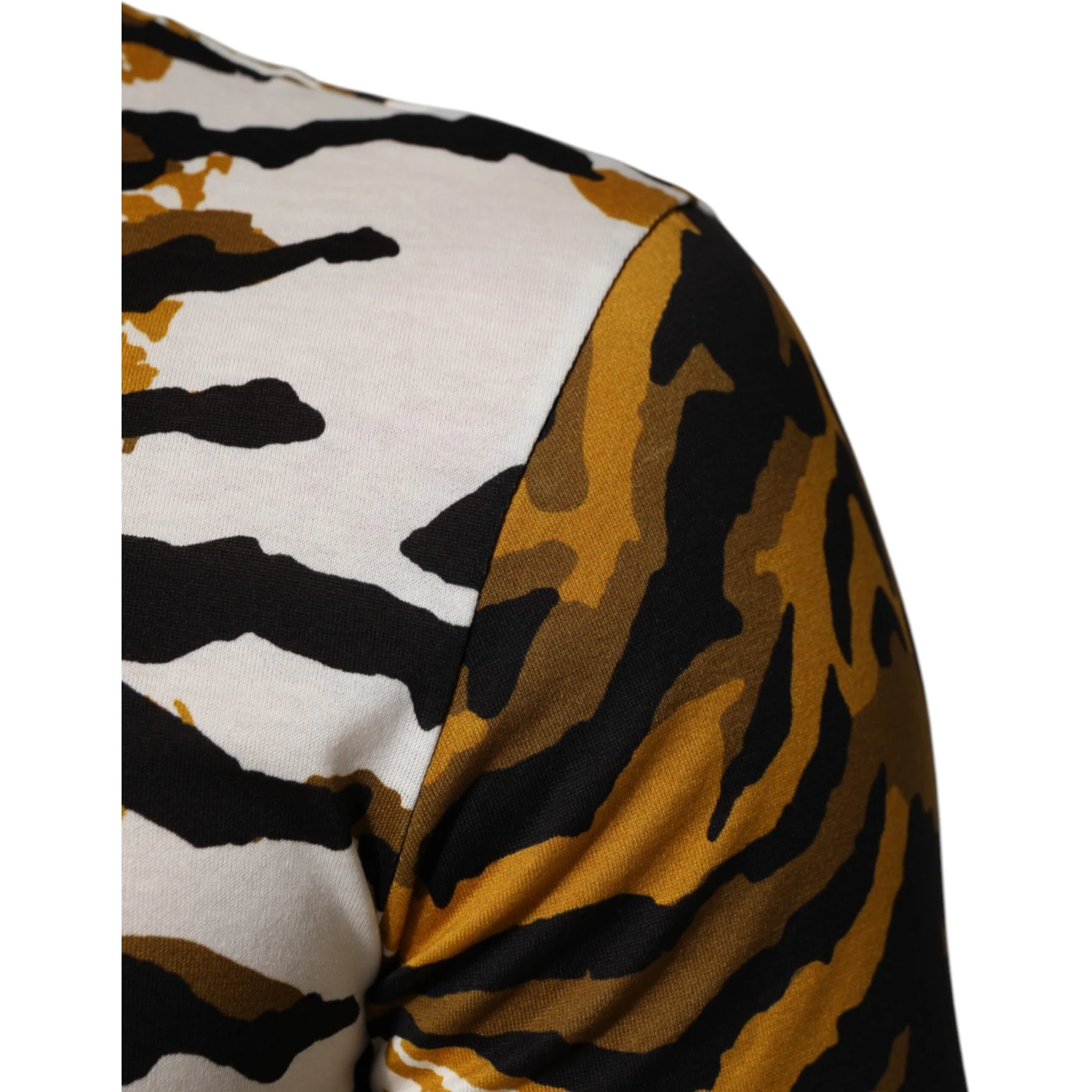 Multicolor Leopard Palm Leaf Men Crew Neck T-shirt