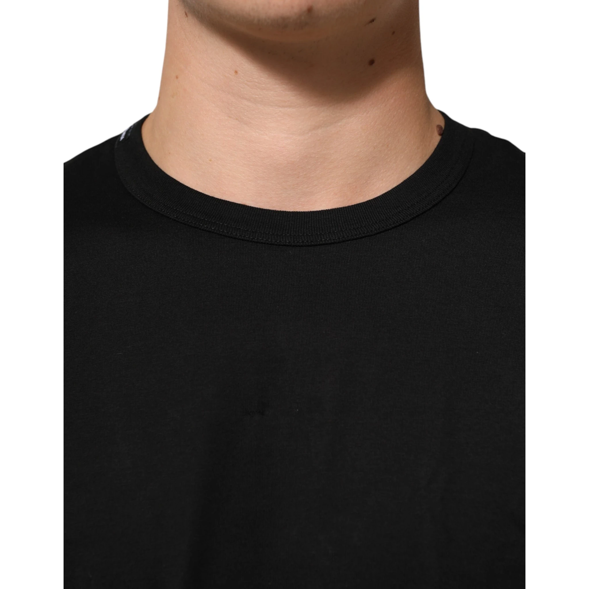 Black Goodluck 2021 Cotton Crew Neck T-shirt
