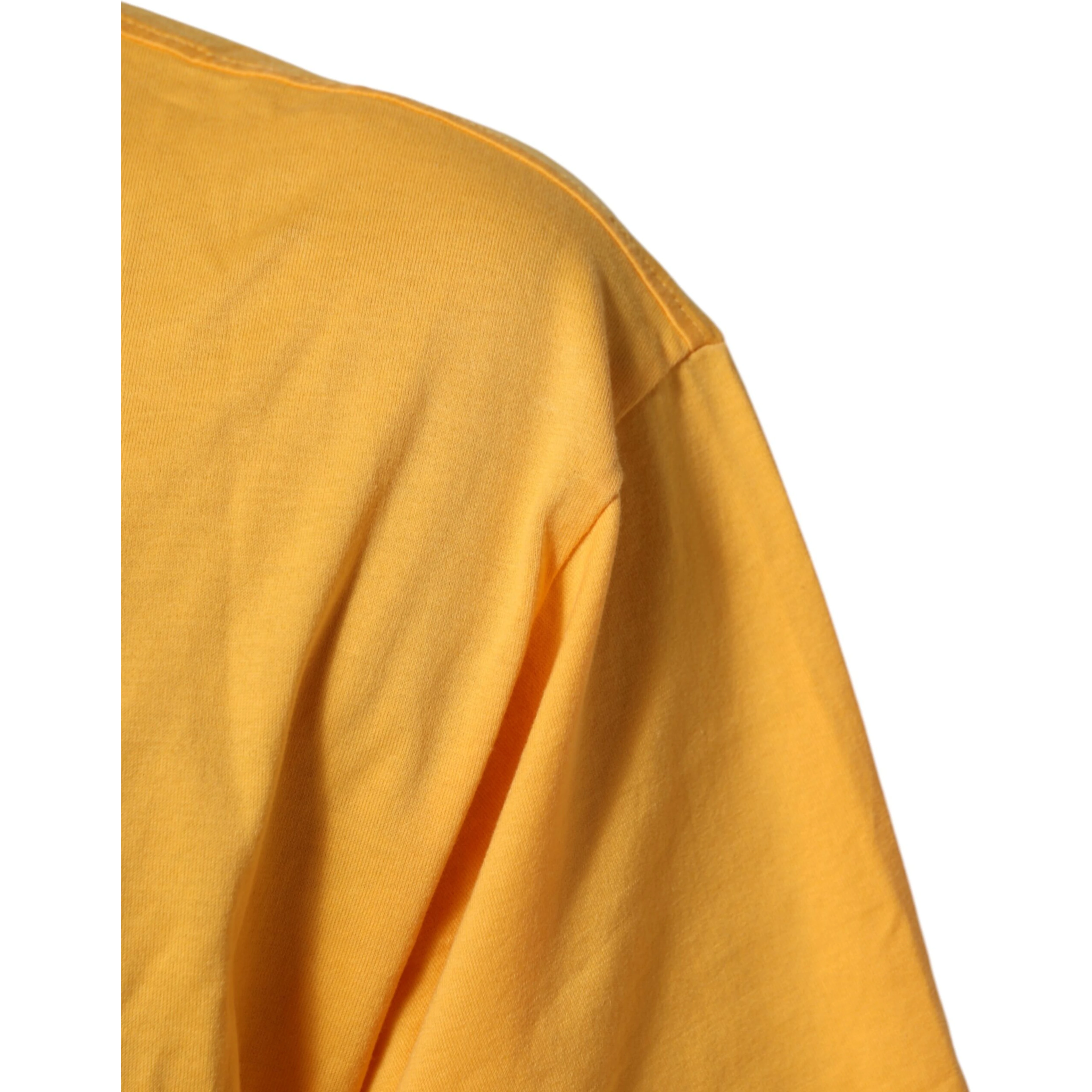 Yellow Secret Graden Floral Cotton Crew Neck T-shirt