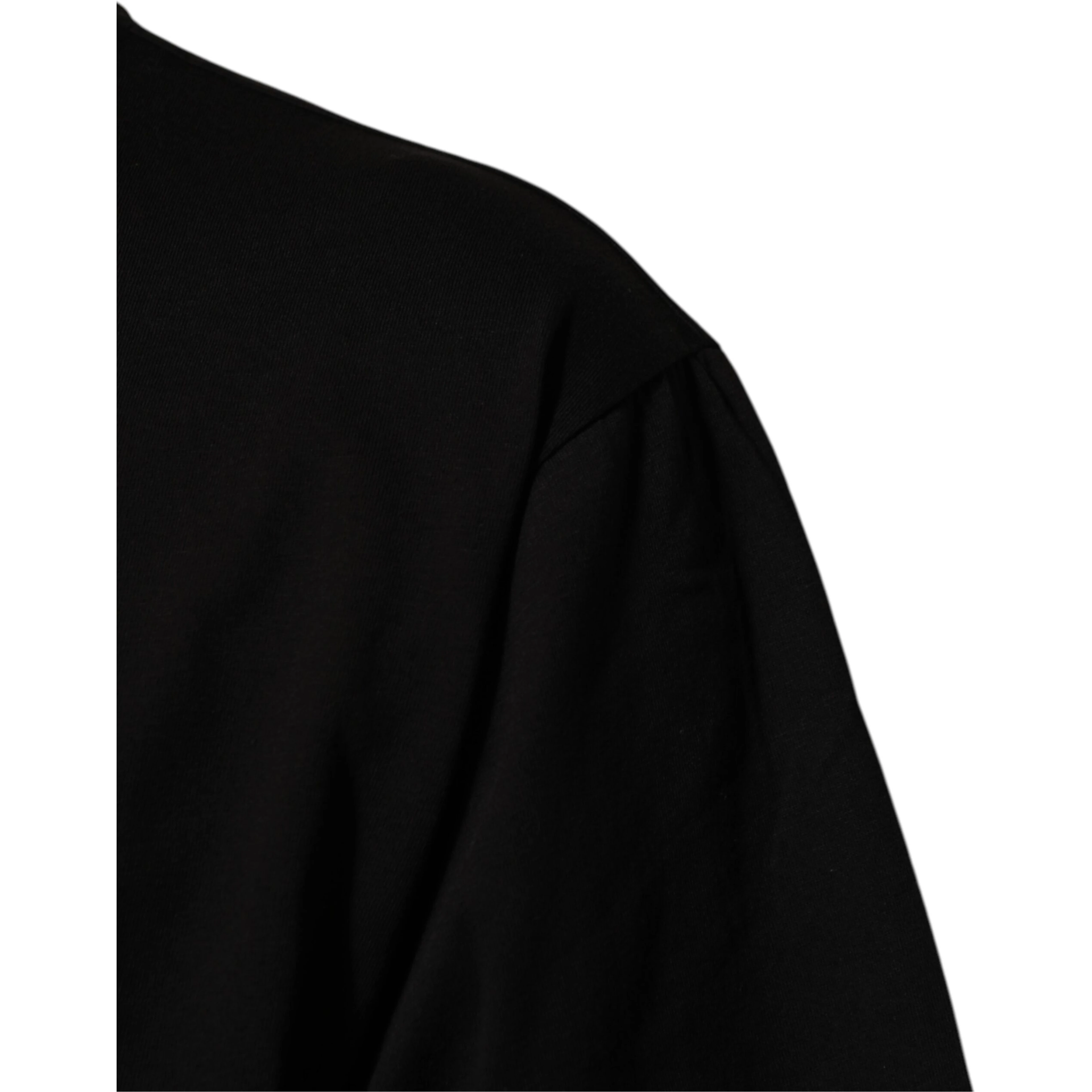 Black Logo Print Cotton Men Crew Neck T-shirt