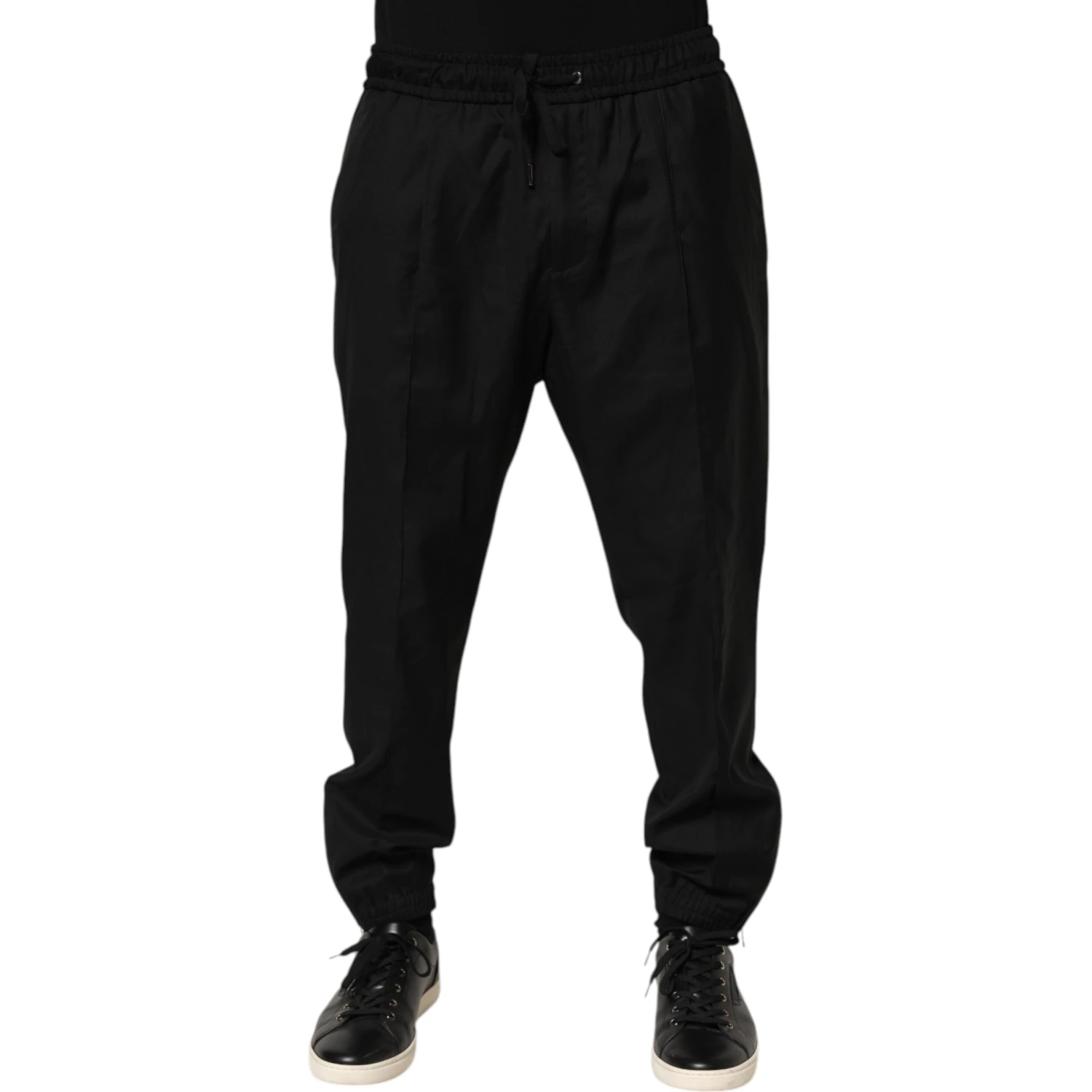 Black Drawstring Men Jogger Sweatpants Pants