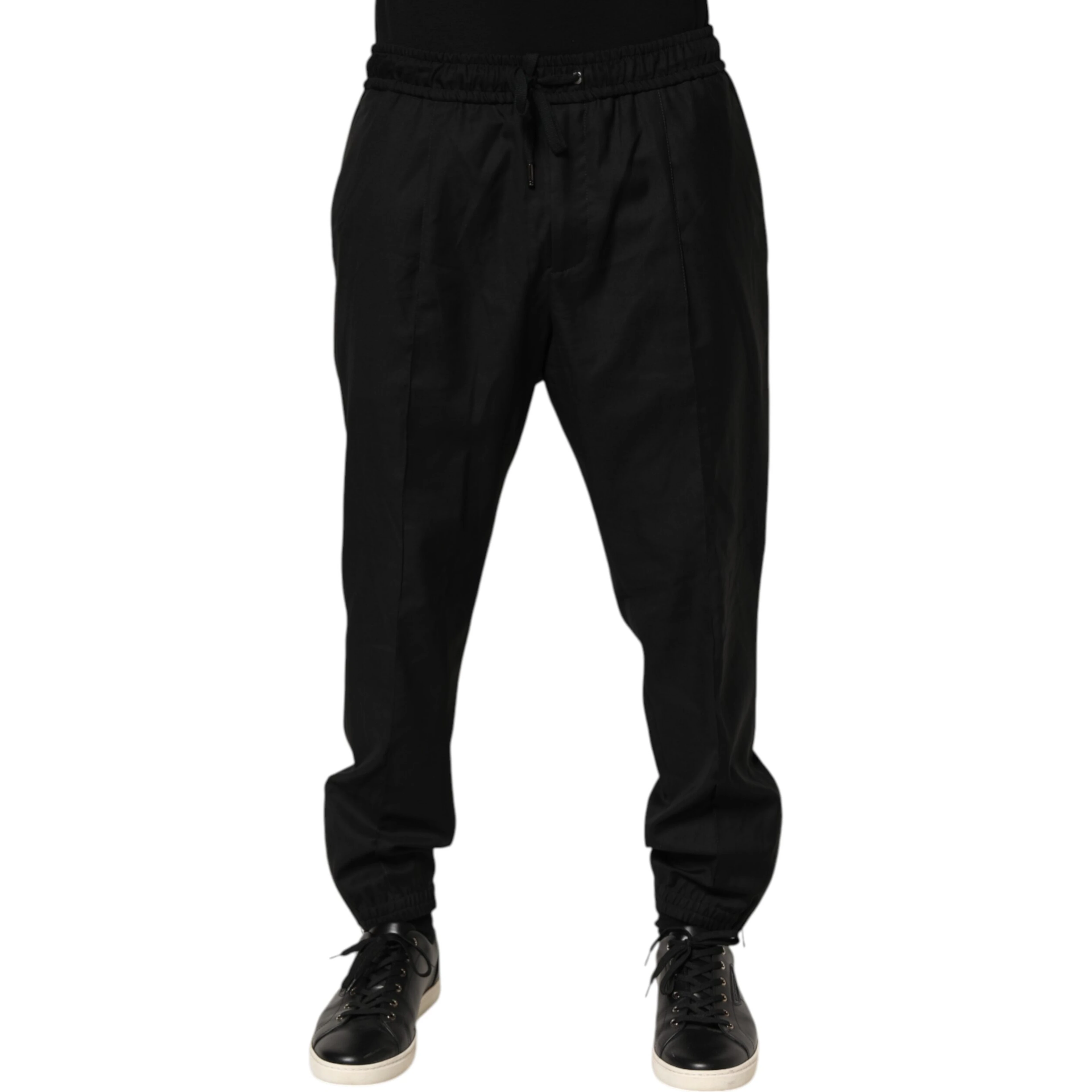 Black Drawstring Men Jogger Sweatpants Pants